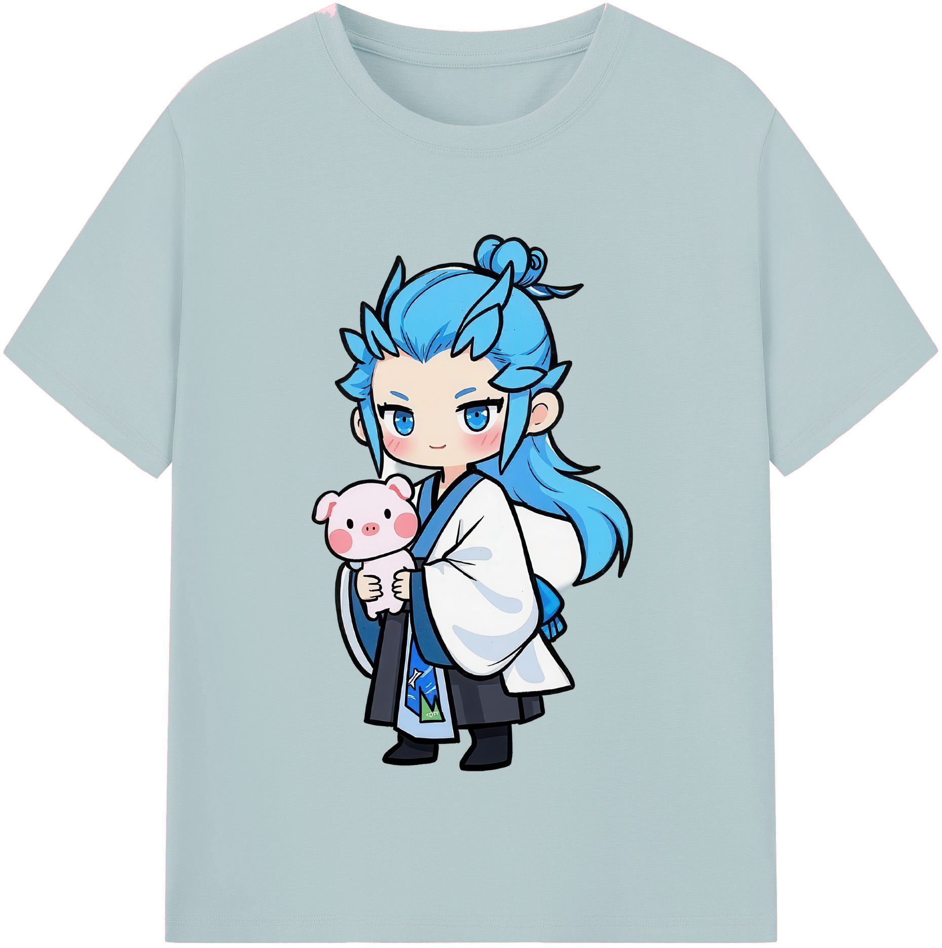 （画像用） Ne Zha 2 ナタ 魔童の大暴れ 綿100％半袖Tシャツ（フロントプリント）